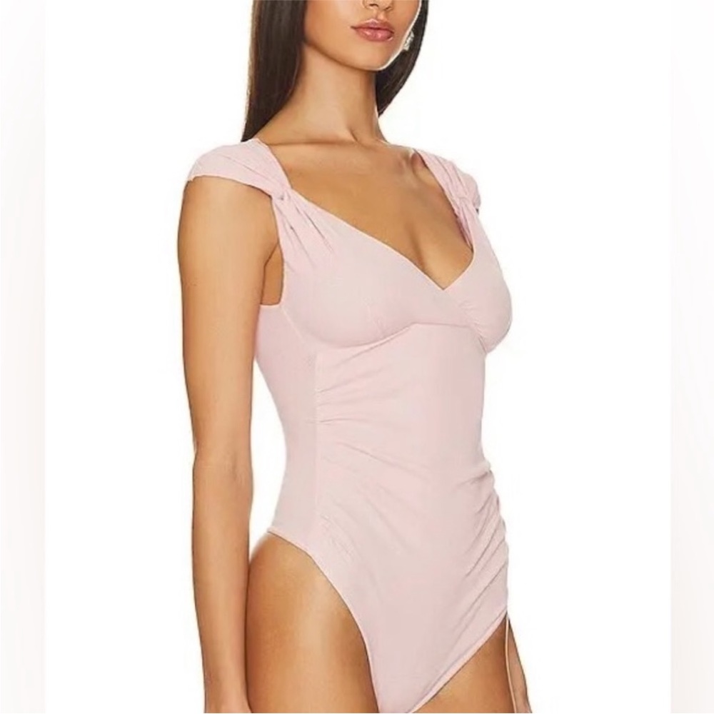 NWT FREE PEOPLE Another Love Bodysuit / Silver Pink